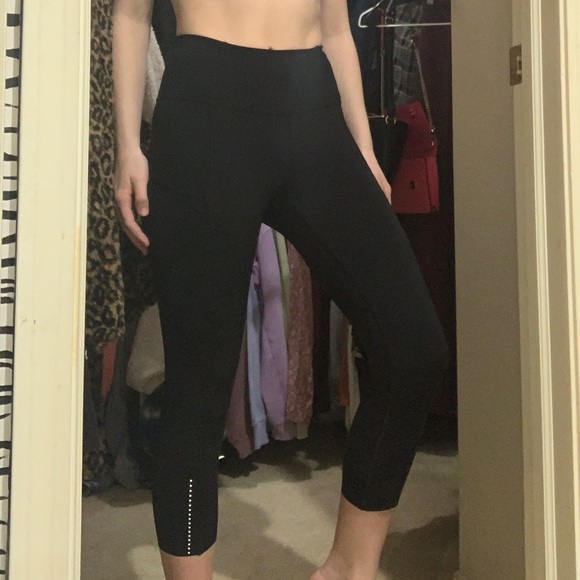 lululemon athletica Pants - Black Lululemon Fast and Free Crop